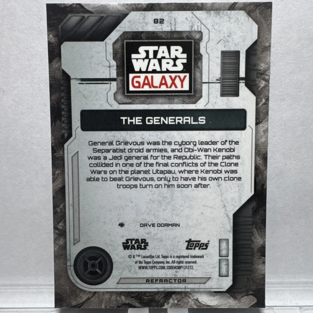 2026 Topps Chrome STAR WARS Galaxy THE GENERALS #82 REFRACTOR Obi-Wan KENOBI